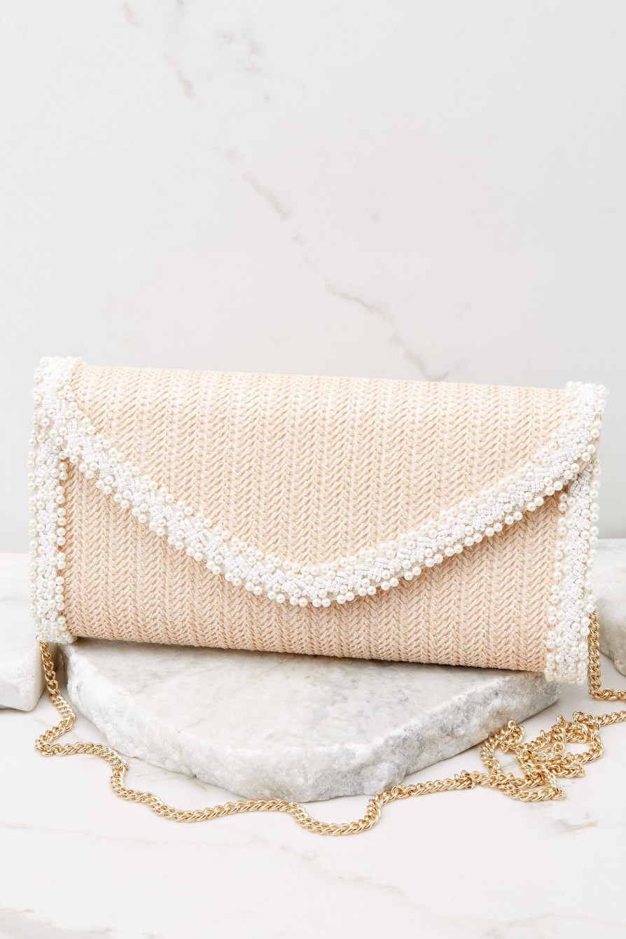 Accessories Red Dress Clutches & Pouches | Memories Of You Clutch Natural