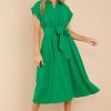 Clothing Aura Casual Dresses | When You Arrive Midi Dress Green