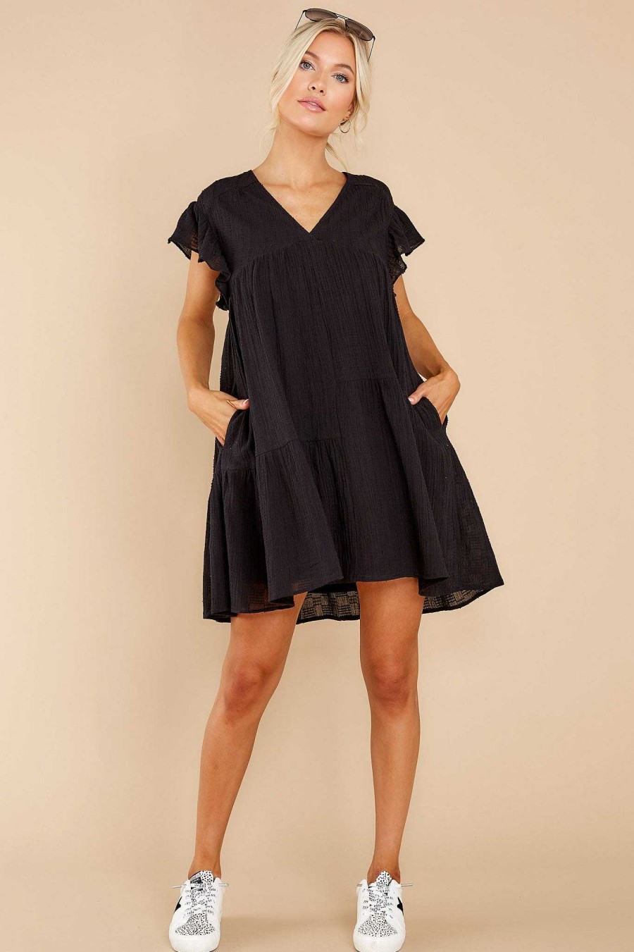 Clothing Aura Mini Dresses | Endless Gratitude Dress Black