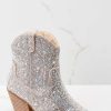 Shoes Matisse Ankle Booties | Harlow Clear Rhinestone Western Ankle Boots Silver