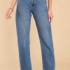 Clothing Just Black Clean Denim | Time To Evolve Classic Straight Leg Jeans Medium Wash