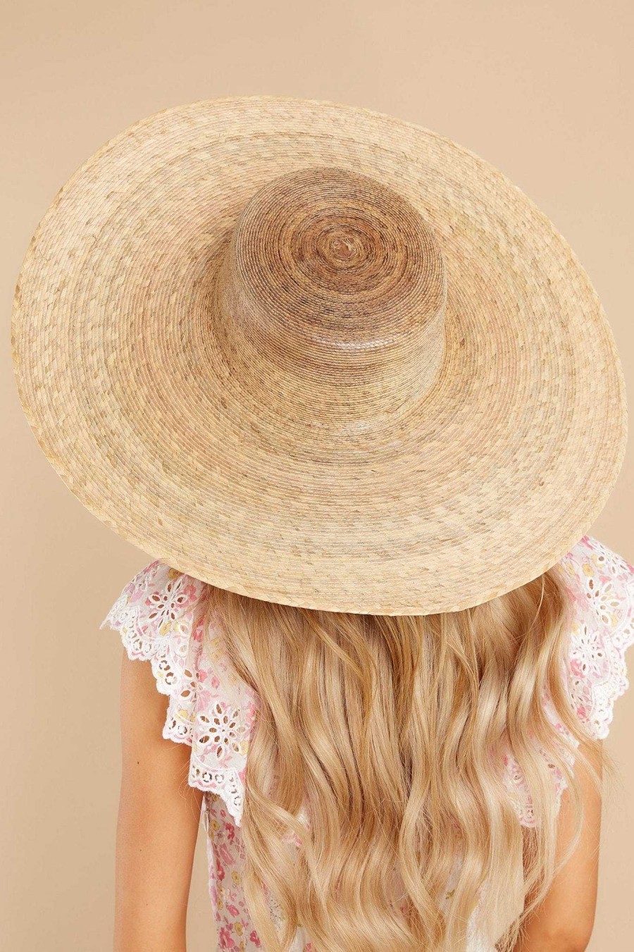 Accessories Lack of Color Hats | Ultra Wide Palma Natural Boater Hat Beige