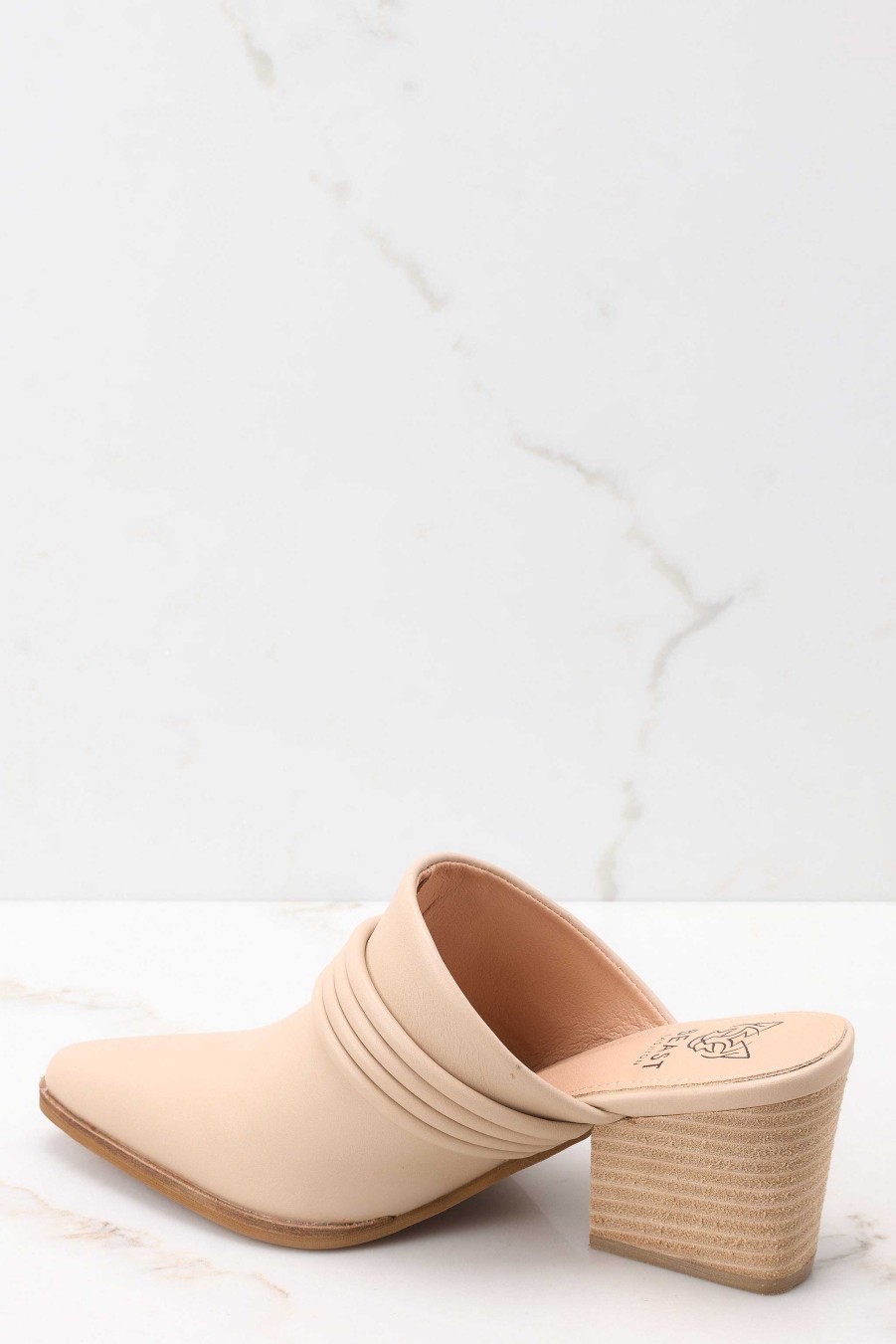 Shoes Red Dress Mules & Slides | Paving The Path High Heel Mule Beige