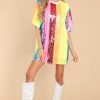 Clothing Red Dress Mini Dresses | Big City Crushing Sequin Tunic Rainbow