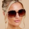 Accessories Red Dress Sunglasses | Don'T Stare Clear Brown Fade Sunglasses Tortoise