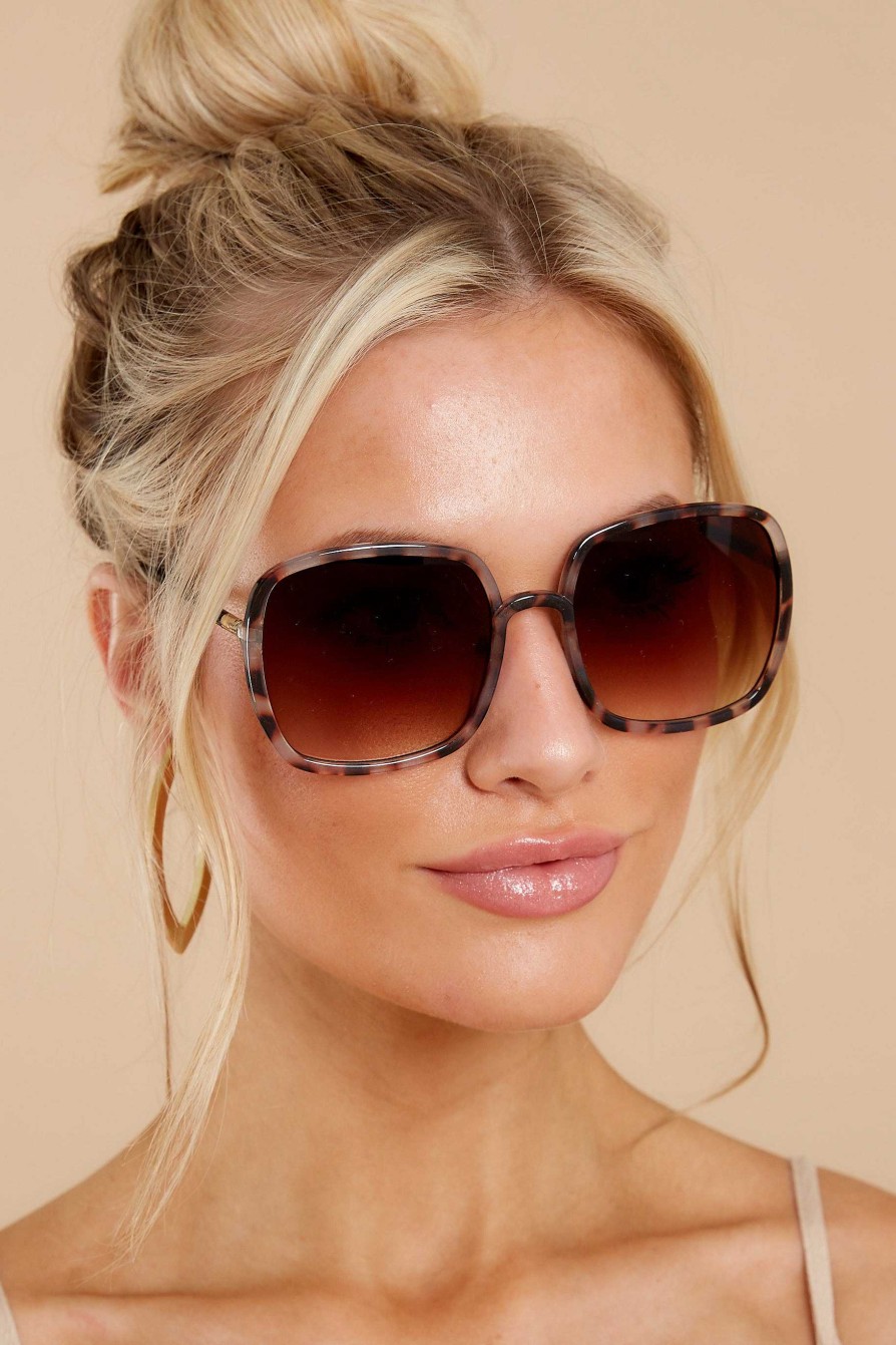 Accessories Red Dress Sunglasses | Don'T Stare Clear Brown Fade Sunglasses Tortoise