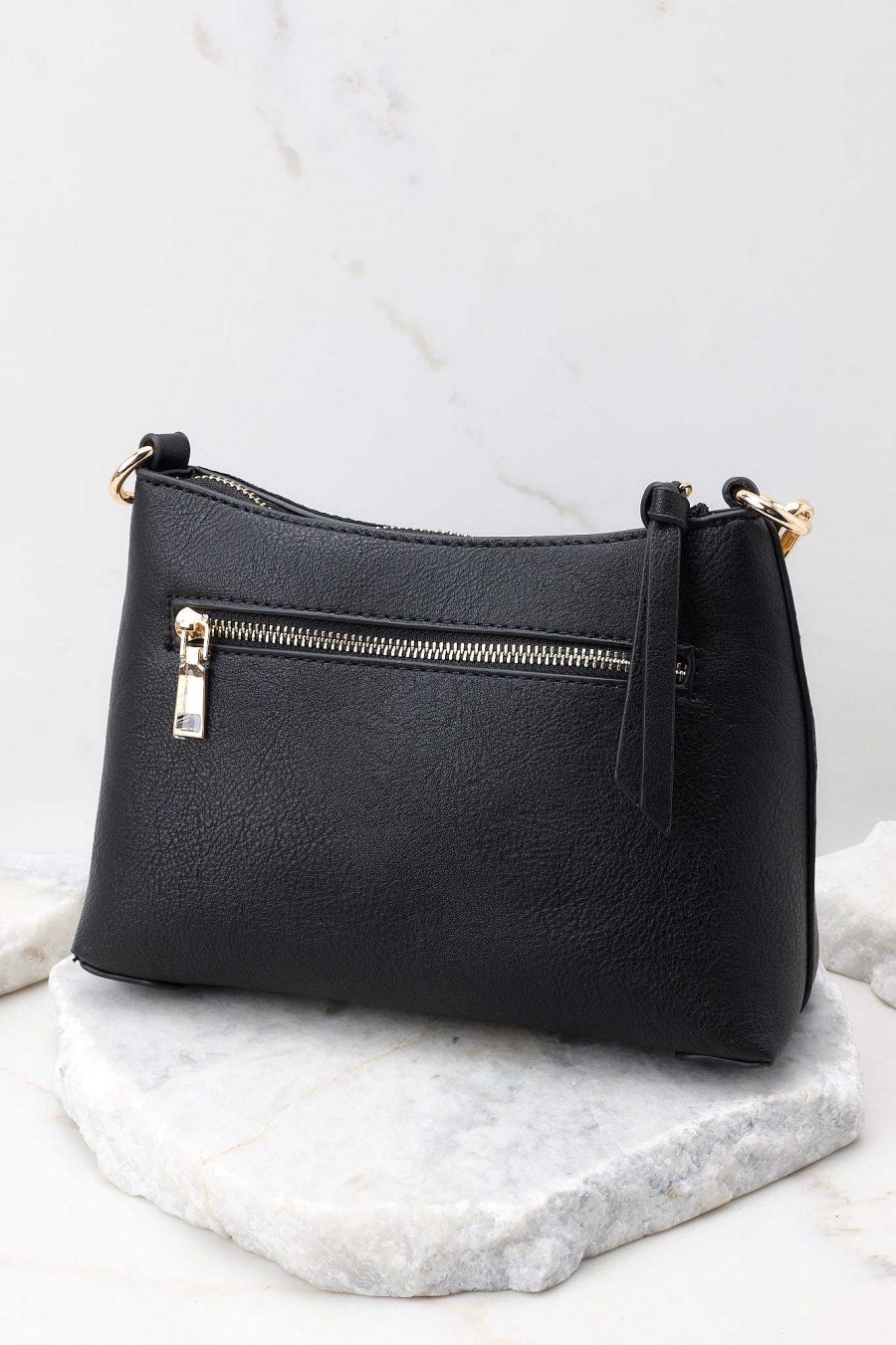 Accessories Red Dress Crossbody Bags | Take My Sweet Time Bag Black