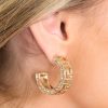 Jewelry Red Dress | Pure Charm Hoop Earrings Gold