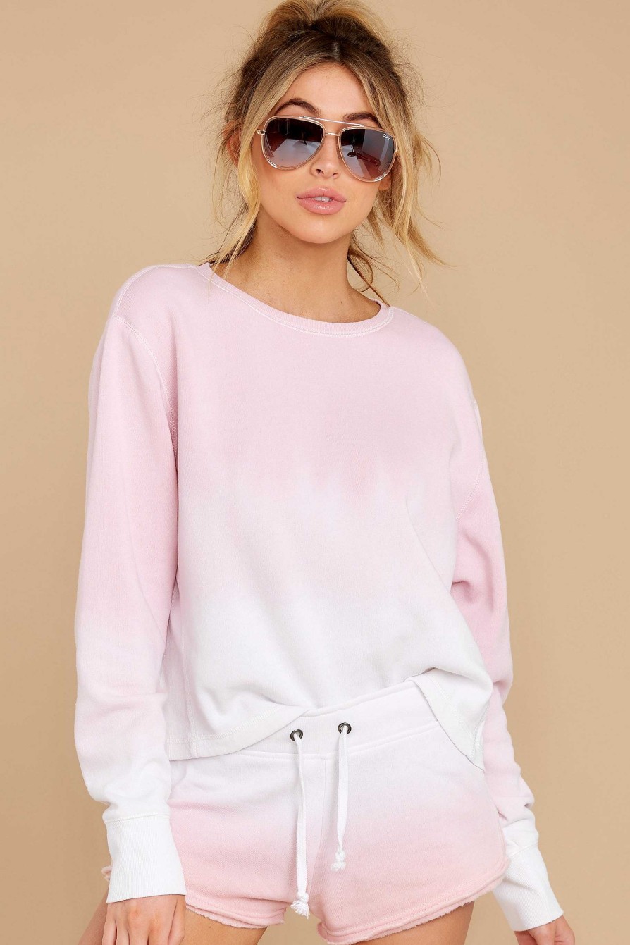 Clothing Red Dress Sweatshirts & Hoodies | Let'S Unwind Seashell Sweatshirt Pink
