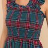 Clothing Aura Midi Dresses | Pride And Joy Plaid Midi Dress Green