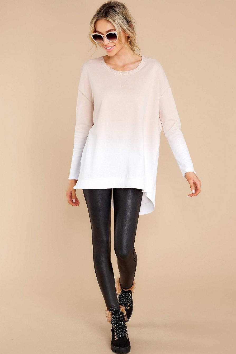 Clothing Z Supply Sweaters | Ombre Birch Weekender Beige