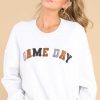 Clothing Z Supply Casual Tops | Oversized Game Day Light Heather Grey Sweatshirt Light Grey