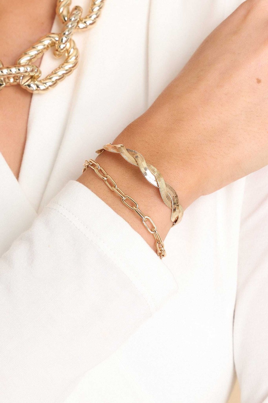 Jewelry Red Dress | Ensemble Elegance Bracelet Gold