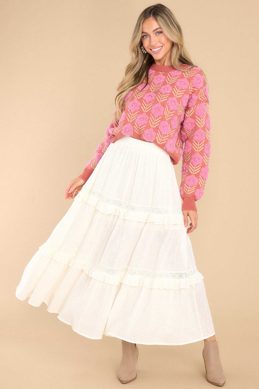 Clothing Red Dress Skirts | A New Day Coming Maxi Skirt Beige