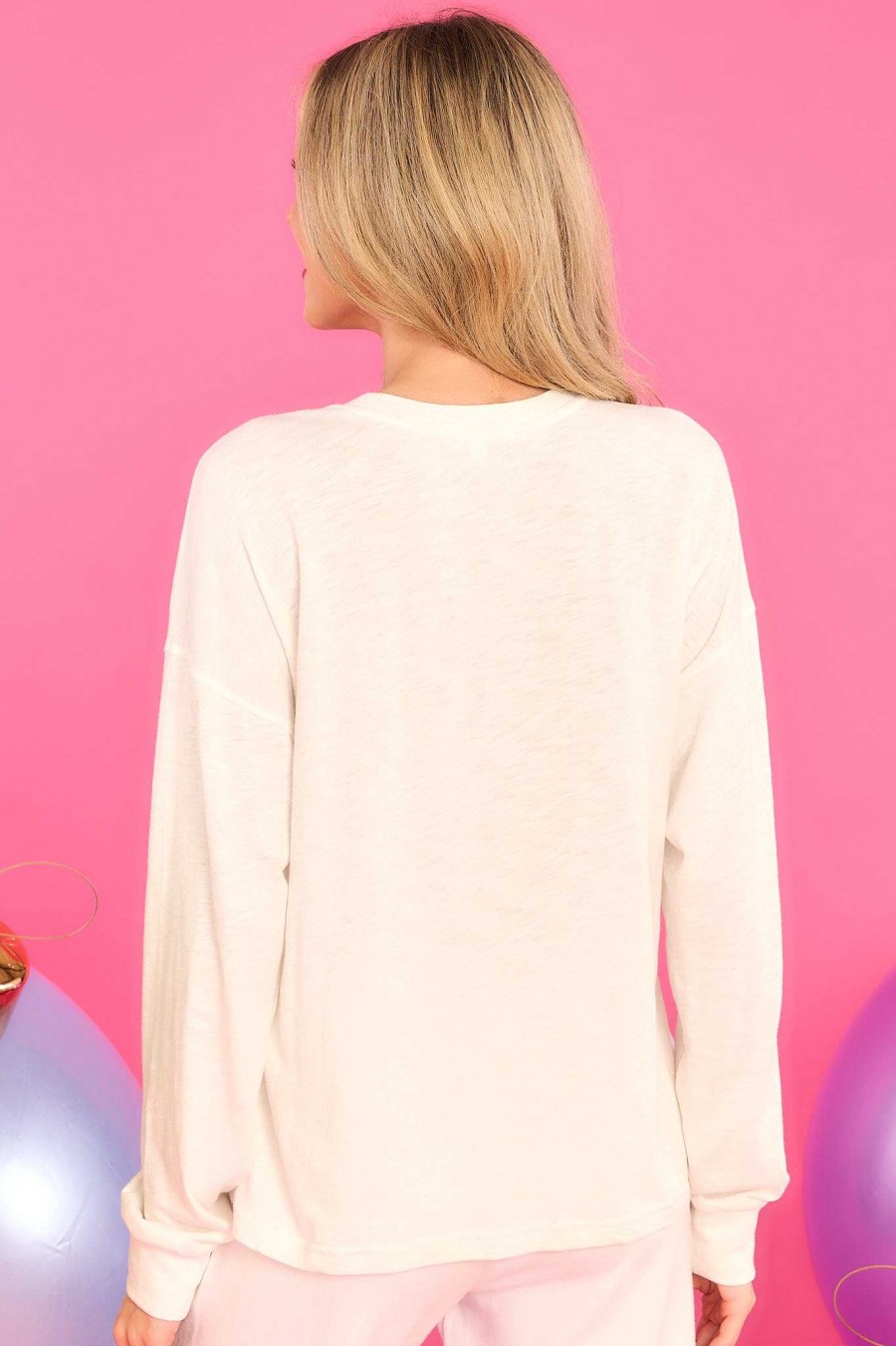 Clothing PJ Salvage Loungewear Tops | Mountain Love Take A Hike Top Ivory