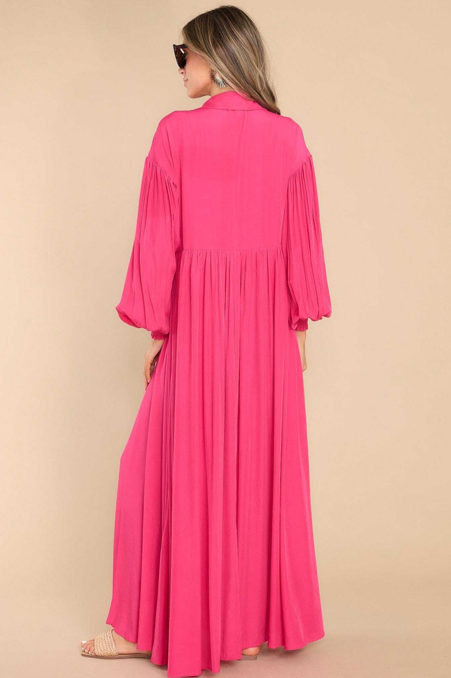 Clothing Palms Away Maxi Dresses | Run Towards Love Maxi Dress Hot Pink