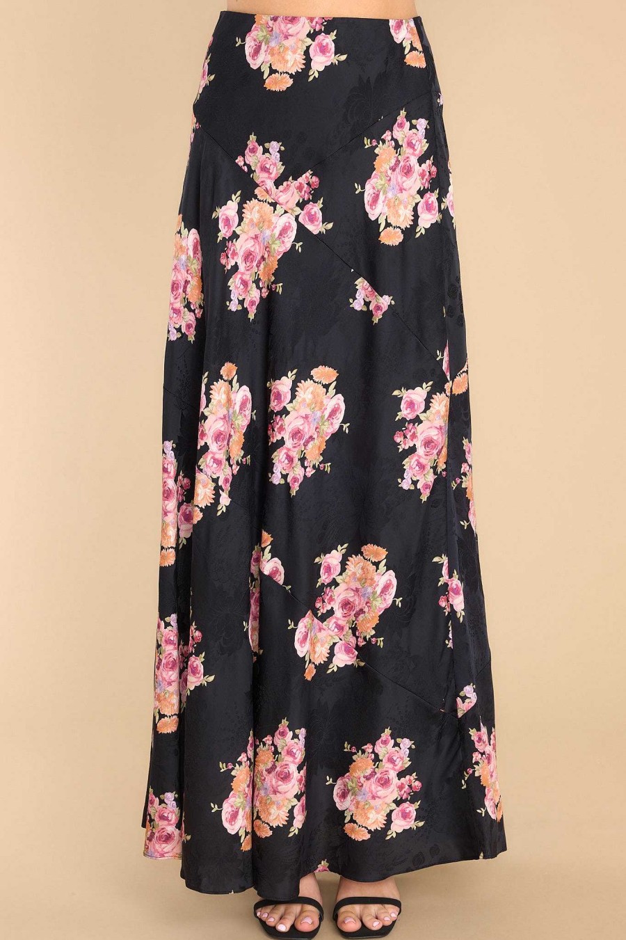 Clothing LoveShackFancy Skirts | Booker Pearl Maxi Skirt Black