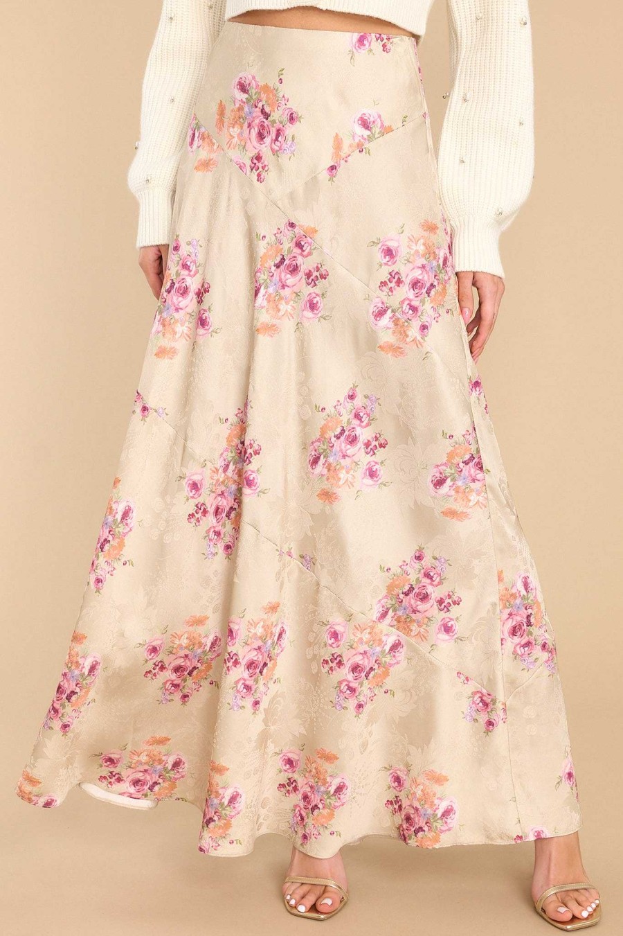 Clothing LoveShackFancy Skirts | Booker Maxi Skirt Rosie Mauve
