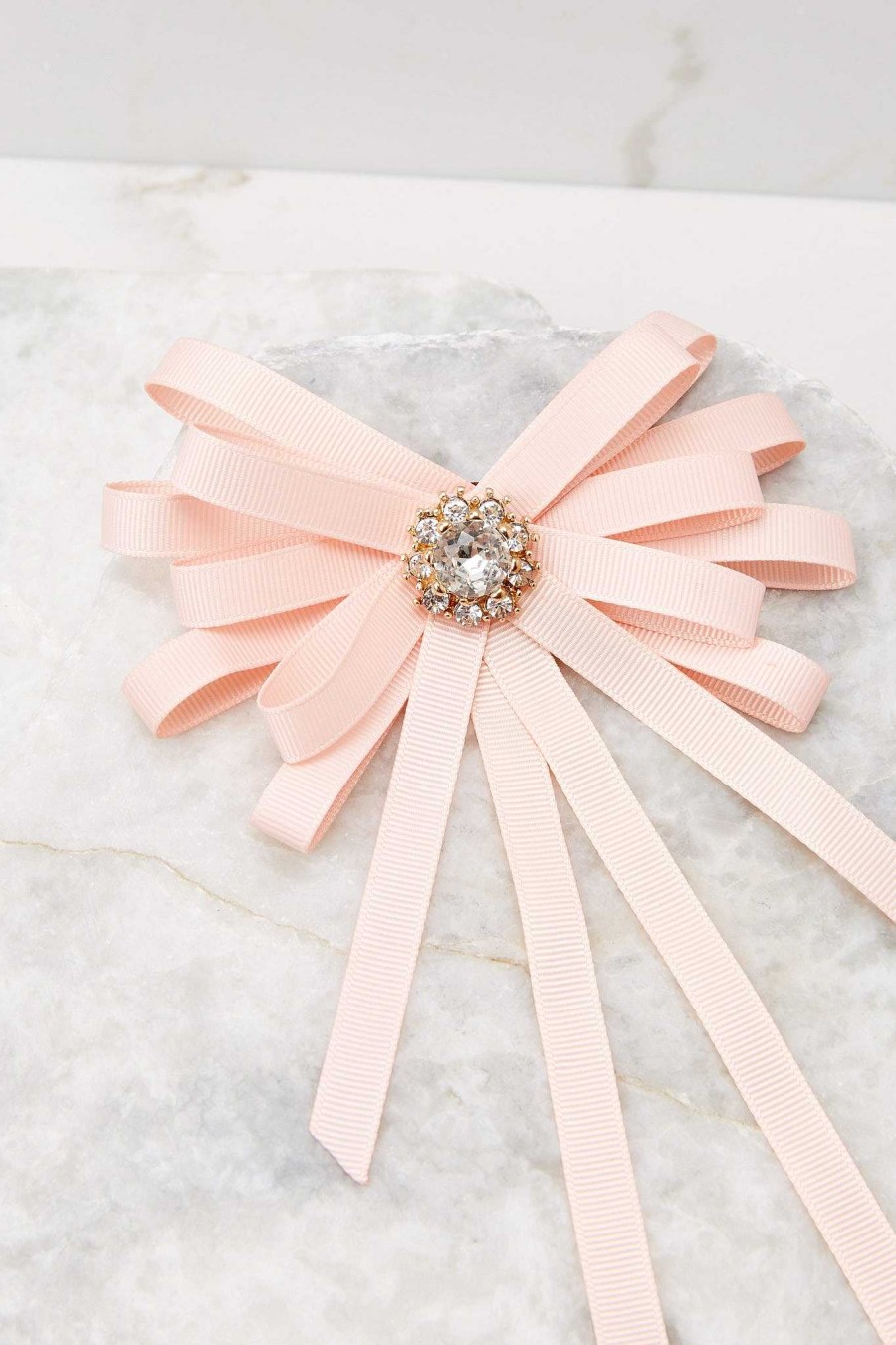 Accessories Red Dress Hair Accessories | Run Away With Me Bow Light Pink