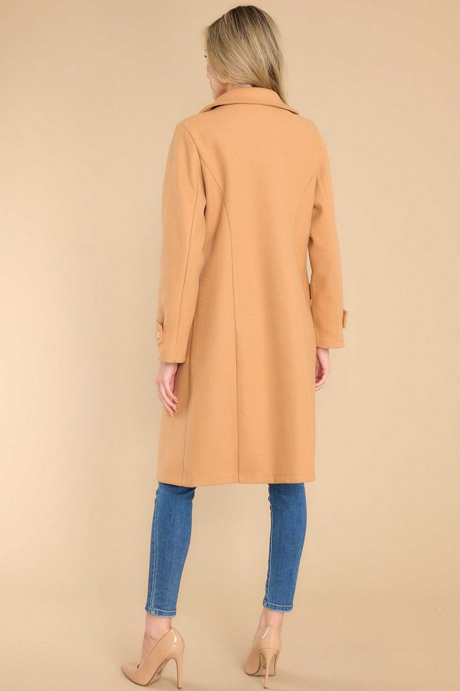 Clothing Red Dress Coats | Winter Wishes Coat Camel