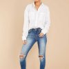 Clothing Red Dress Blouses & Shirts | Keep It Classic Stripe Top Off White