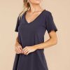 Clothing Z Supply Mini Dresses | Birdie Organic Mini Dress Washed Black