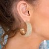 Jewelry Red Dress | You'Re Stalling Hoop Earrings Gold