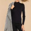 Clothing Red Dress Coats | Making It Easy Black & White Houndstooth Coat Multi
