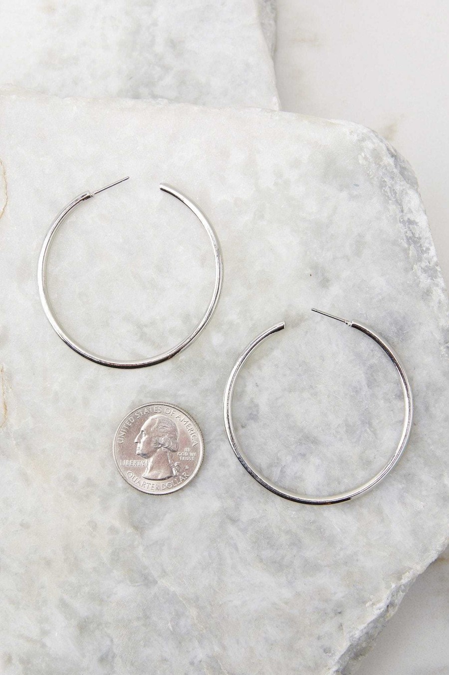 Jewelry Red Dress | My First Choice Hoop Earrings Silver