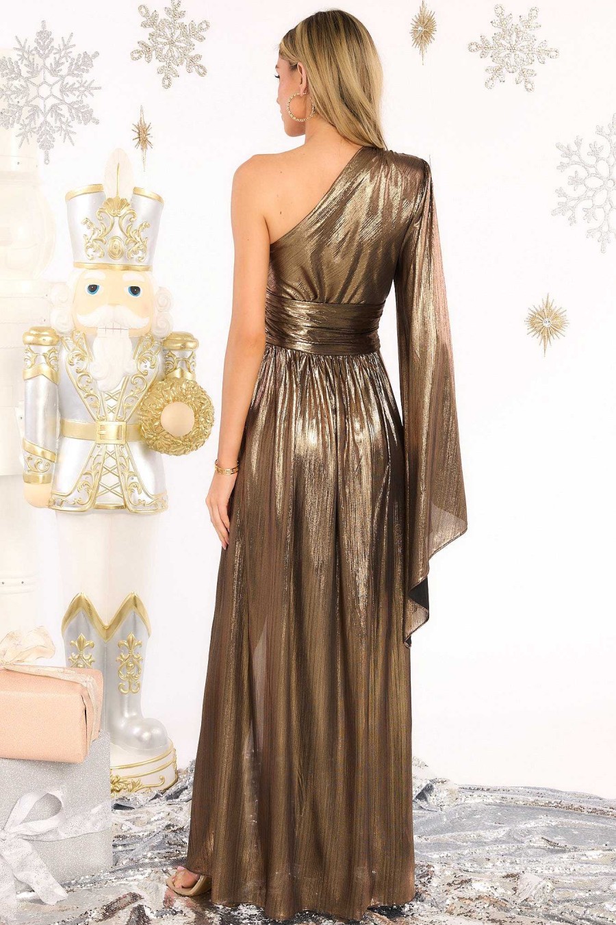 Clothing Red Dress Maxi Dresses | Showing Success Maxi Dress Bronze