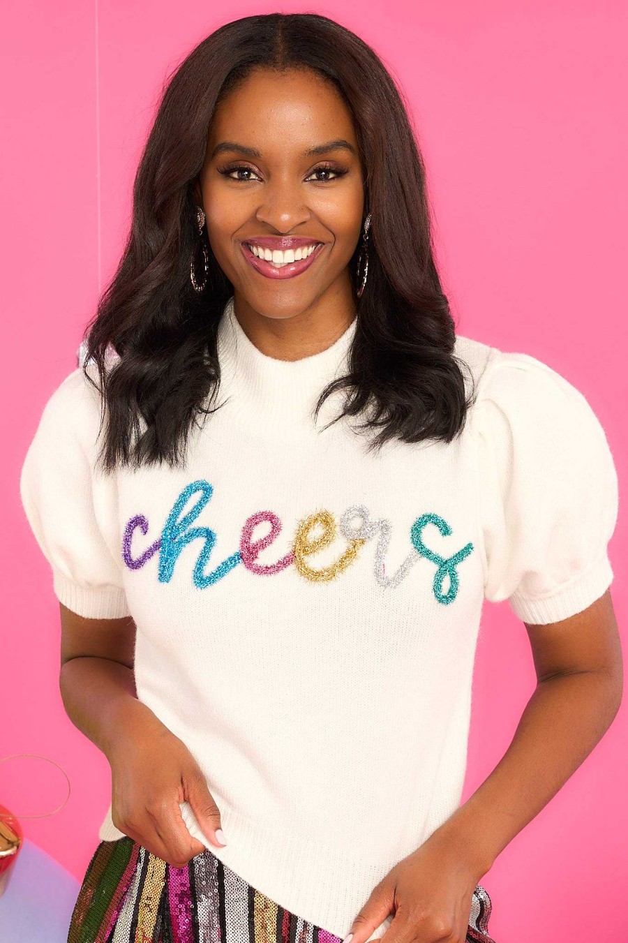 Clothing Red Dress Casual Tops | Propose A Toast Sweater Top Ivory