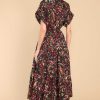Clothing Red Dress Midi Dresses | On Your Time Midi Dress Black