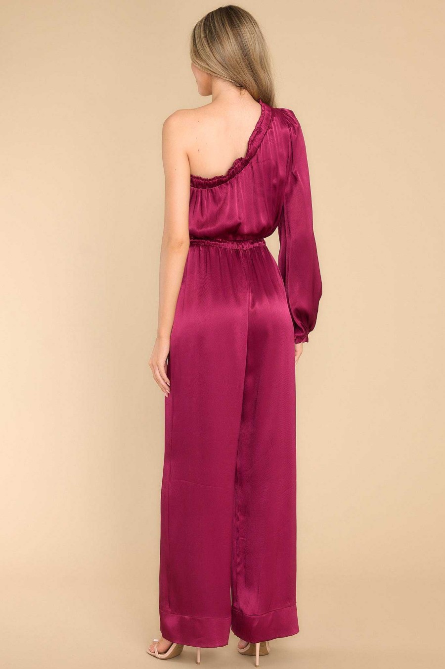 Clothing Red Dress Jumpsuits | Midnight Hour Jumpsuit Maroon