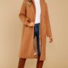 Clothing Red Dress Coats | Take Charge Camel Coat Beige