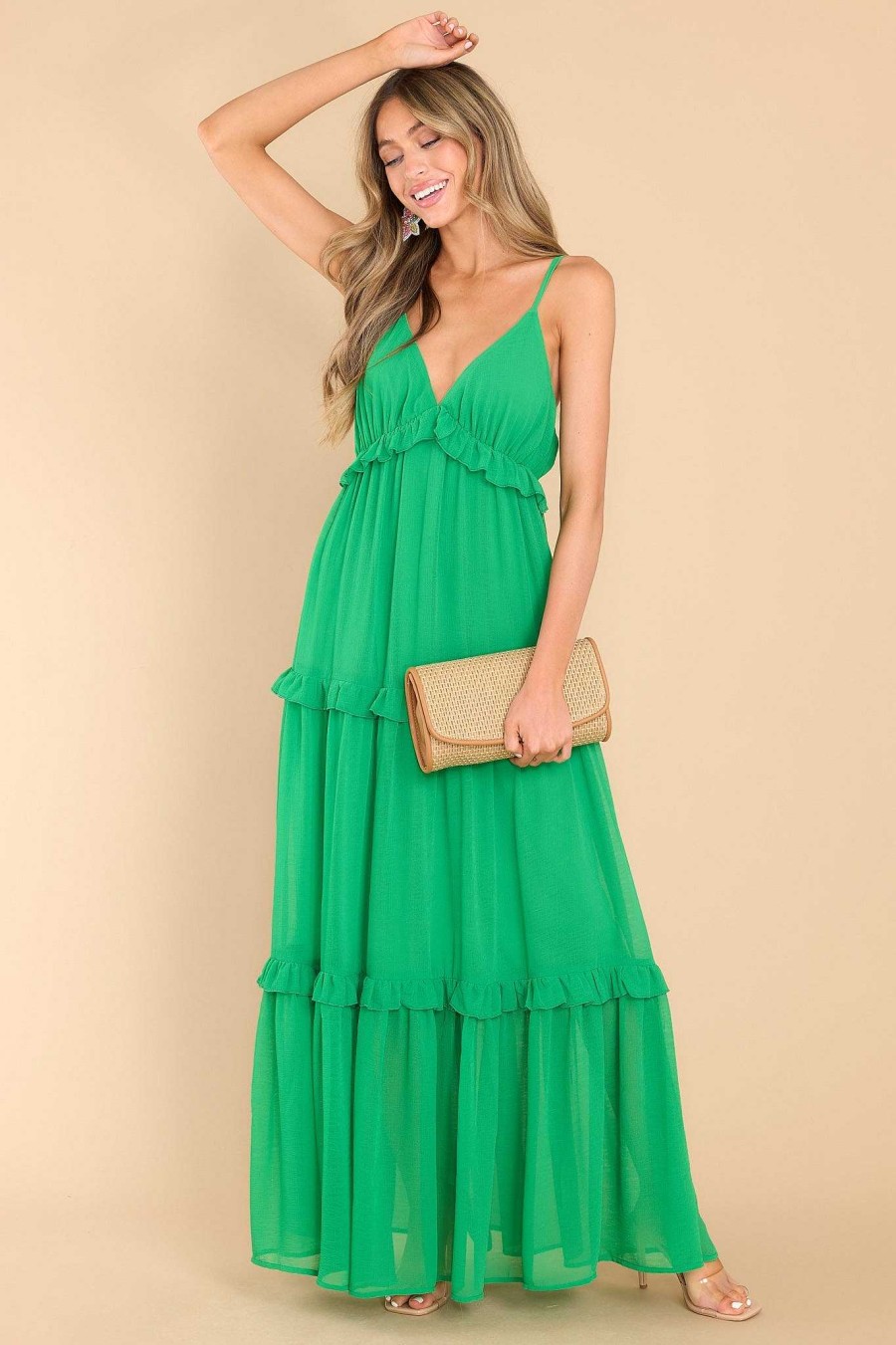 Clothing Red Dress Maxi Dresses | Always Be Yourself Maxi Dress Green