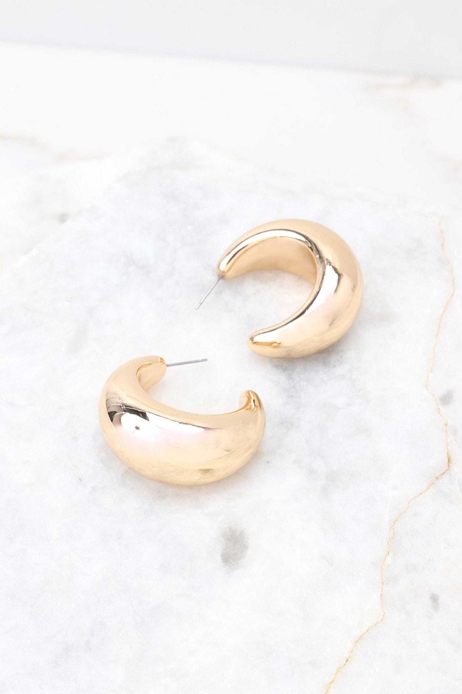 Jewelry Red Dress | Entertain Me Hoop Earrings Gold