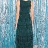 Clothing MINKPINK Maxi Dresses | Astrid Plisse Tiered Maxi Dress Emerald