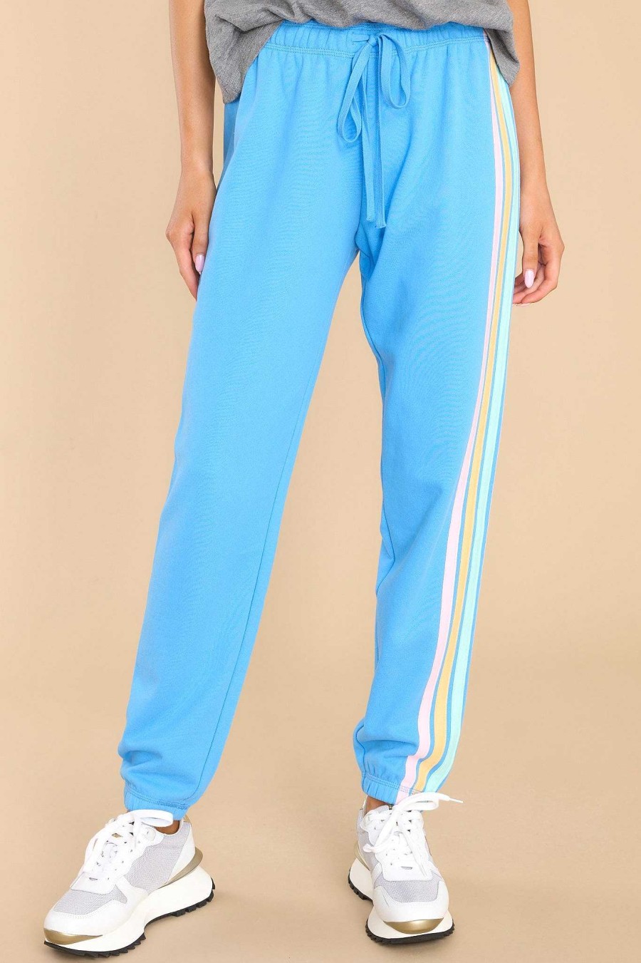 Clothing PJ Salvage Loungewear Bottoms | Rainbow Room Banded Pants Blue