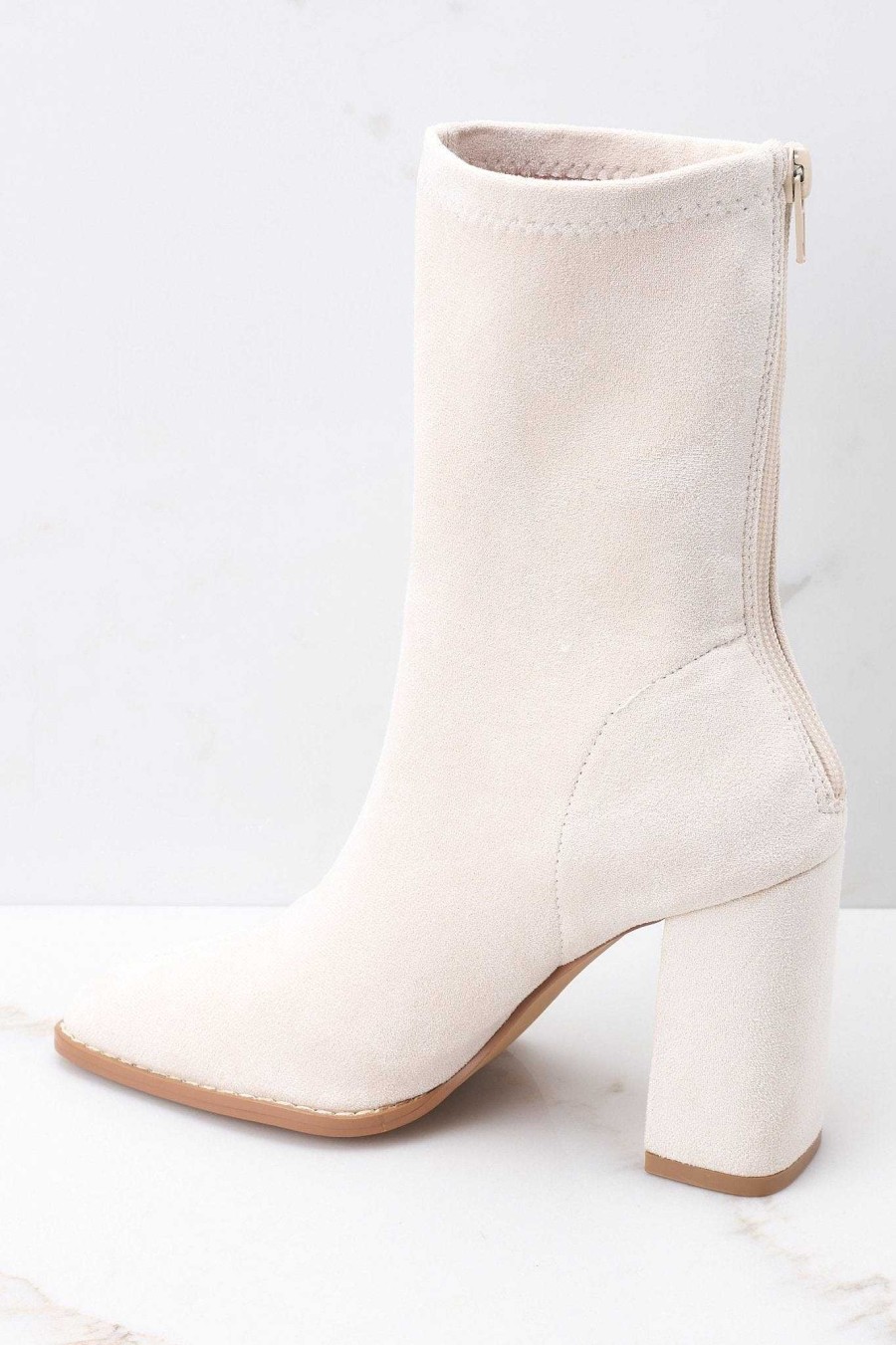 Shoes Red Dress Ankle Booties | I Mean Love Ankle Booties Ivory
