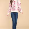 Clothing Red Dress Casual Tops | Let Your Light Shine Floral Sweater Ivory
