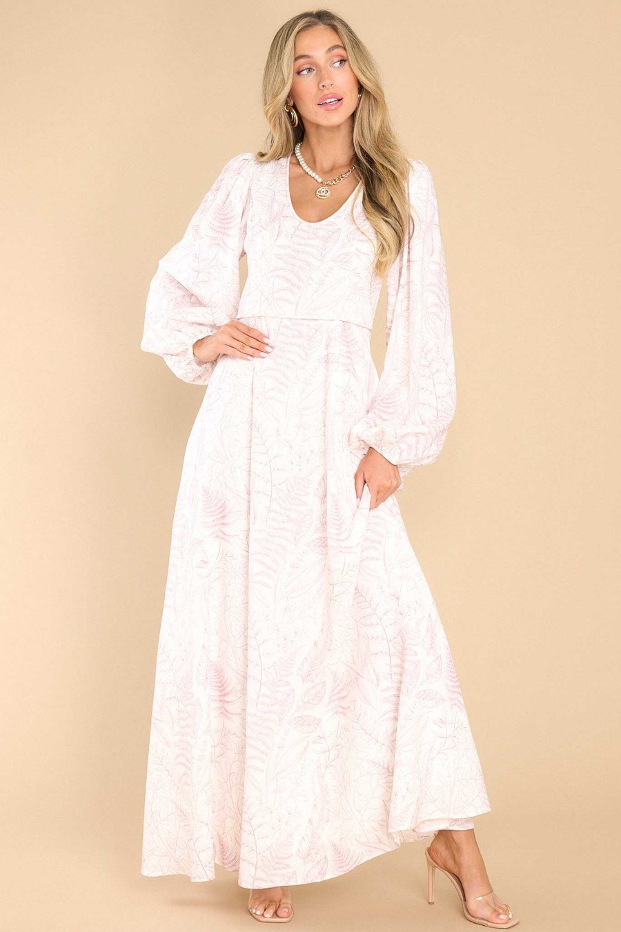 Clothing Aura Maxi Dresses | Practicing Peaceful Print Maxi Dress Pink