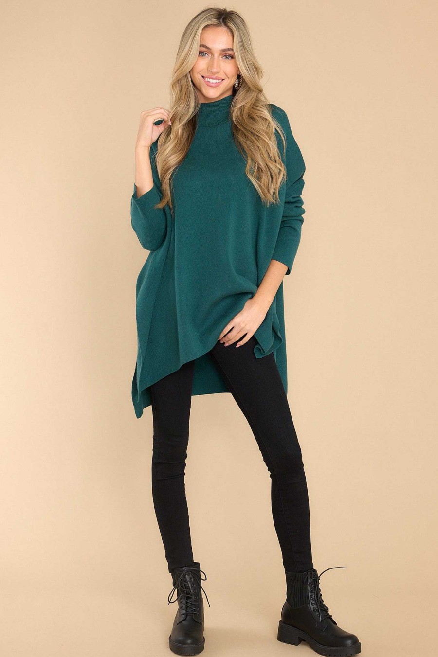 Clothing Red Dress Sweaters | Hitting The Books Sweater Hunter Green