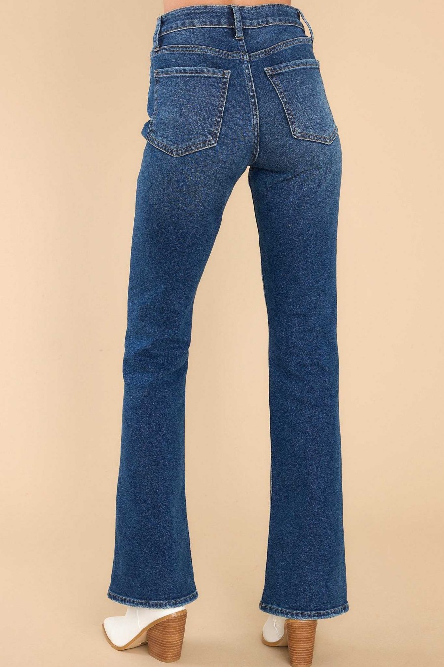 Clothing Just USA Clean Denim | Forever Daydreaming Dark Wash Flare Jeans Dark Denim