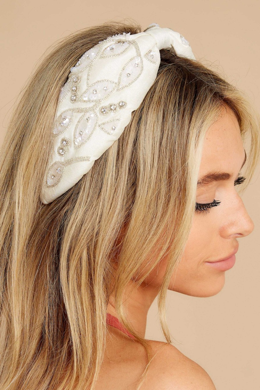 Accessories Red Dress Hair Accessories | Meant To Shine Headband White