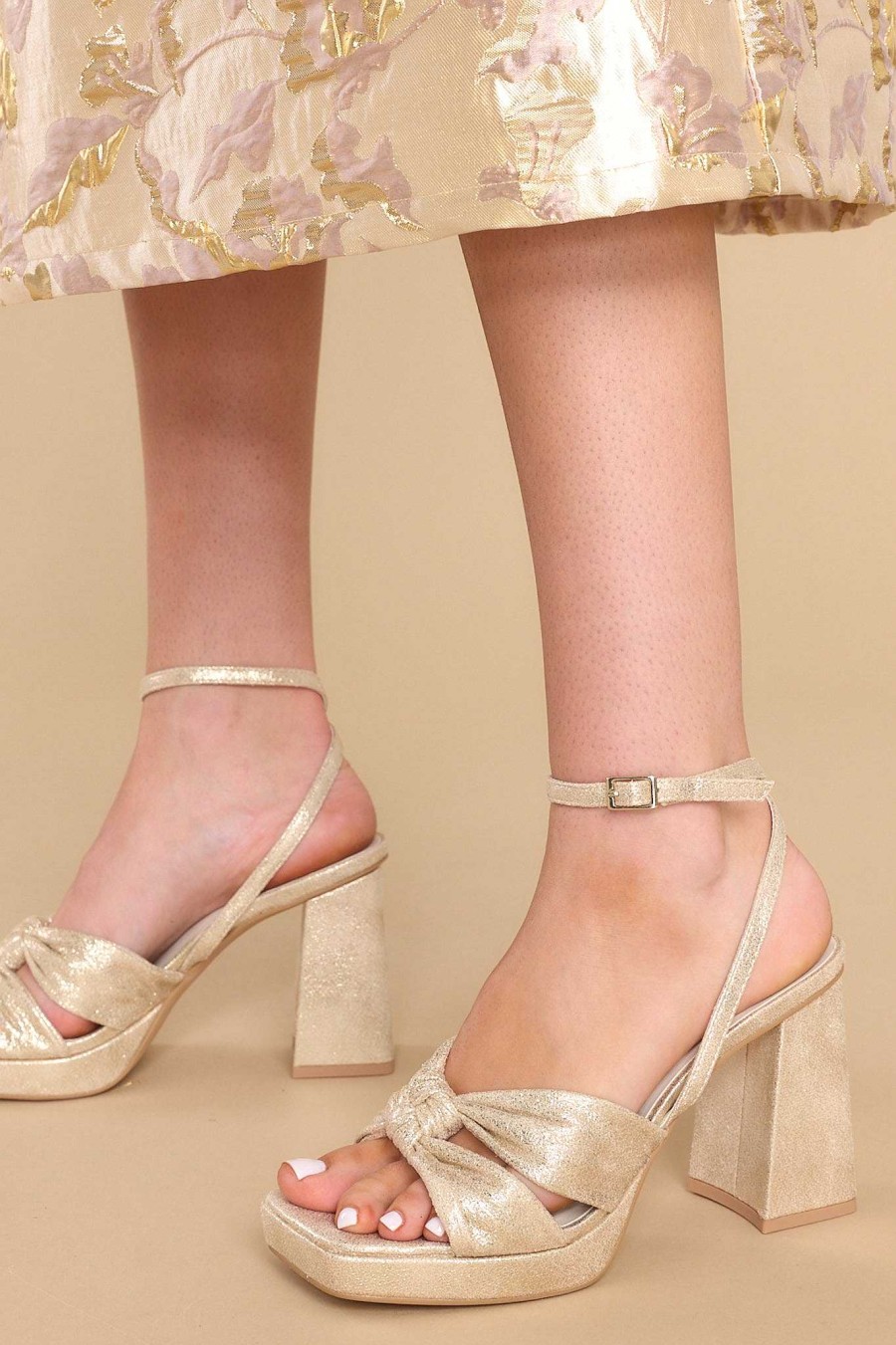 Shoes Red Dress Ankle Strap Heels | Charismatic Energy Heels Gold