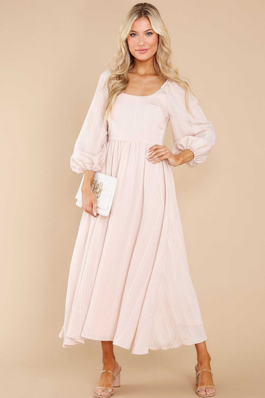 Clothing Aura Maxi Dresses | Daring Vision Maxi Dress Light Pink
