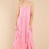 Clothing Z Supply Maxi Dresses | Lido Slub Maxi Dress Flamingo