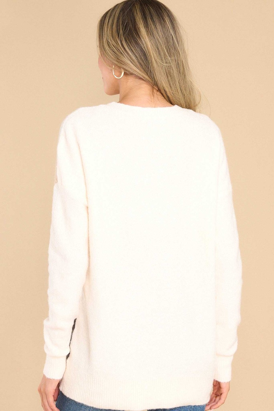 Clothing Red Dress Casual Tops | Exercise Your Power Stripe Sweater Taupe