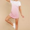Clothing Z Supply Mini Dresses | The Ombre Dip Dye Dress Zephyr Pink