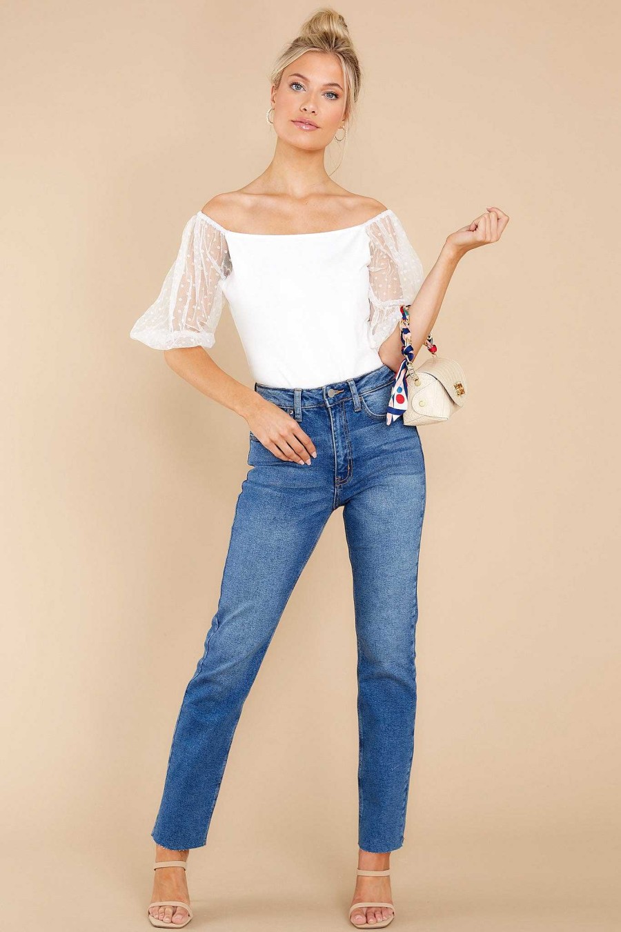 Clothing Red Dress Bodysuits | Sweeter Than Honey Bodysuit White